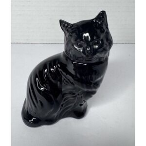 Vintage Avon Kitten Black Cat Empty Perfume Bottle 1970's